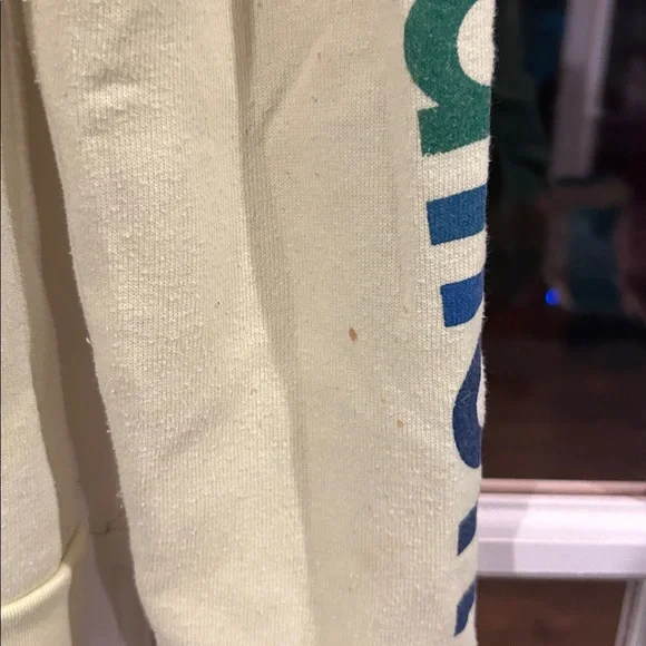 Aviator Nation yellow full zip classic rainbow  logo hoodie unisex flawed Small - Picture 8 of 11